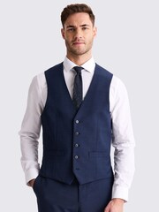 MOSS Blue Tailored Fit Blue Waistcoat - Image 1 of 3