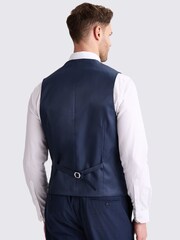 MOSS Blue Tailored Fit Blue Waistcoat - Image 2 of 3