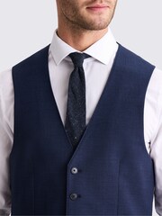 MOSS Blue Tailored Fit Blue Waistcoat - Image 3 of 3