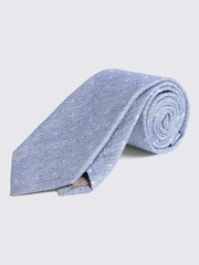 MOSS Blue Mid Blue Polka Dot Tie - Image 1 of 2