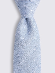 MOSS Blue Mid Blue Polka Dot Tie - Image 2 of 2