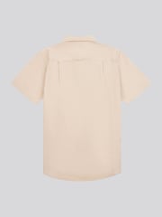 U.S. Polo Assn. Natural Mens Linen Blend Short Sleeve Shirt - Image 2 of 3