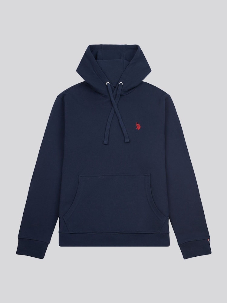 U.S. Polo Assn. Blue Mens Double Horsemen Loopback Hoodie - Image 1 of 4