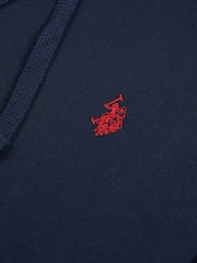 U.S. Polo Assn. Blue Mens Double Horsemen Loopback Hoodie - Image 4 of 4