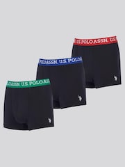 U.S. Polo Assn. Mens Contrast Waistband Boxer Shorts 3 Pack - Imagen 1 de 3