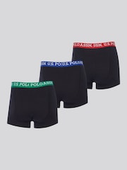 U.S. Polo Assn. Mens Contrast Waistband Boxer Shorts 3 Pack - Imagen 2 de 3