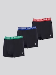 U.S. Polo Assn. Mens Contrast Waistband Boxer Shorts 3 Pack - Imagen 3 de 3