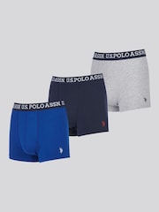 U.S. Polo Assn. Mens 3 Pack Multi Boxer Shorts - Imagen 1 de 3