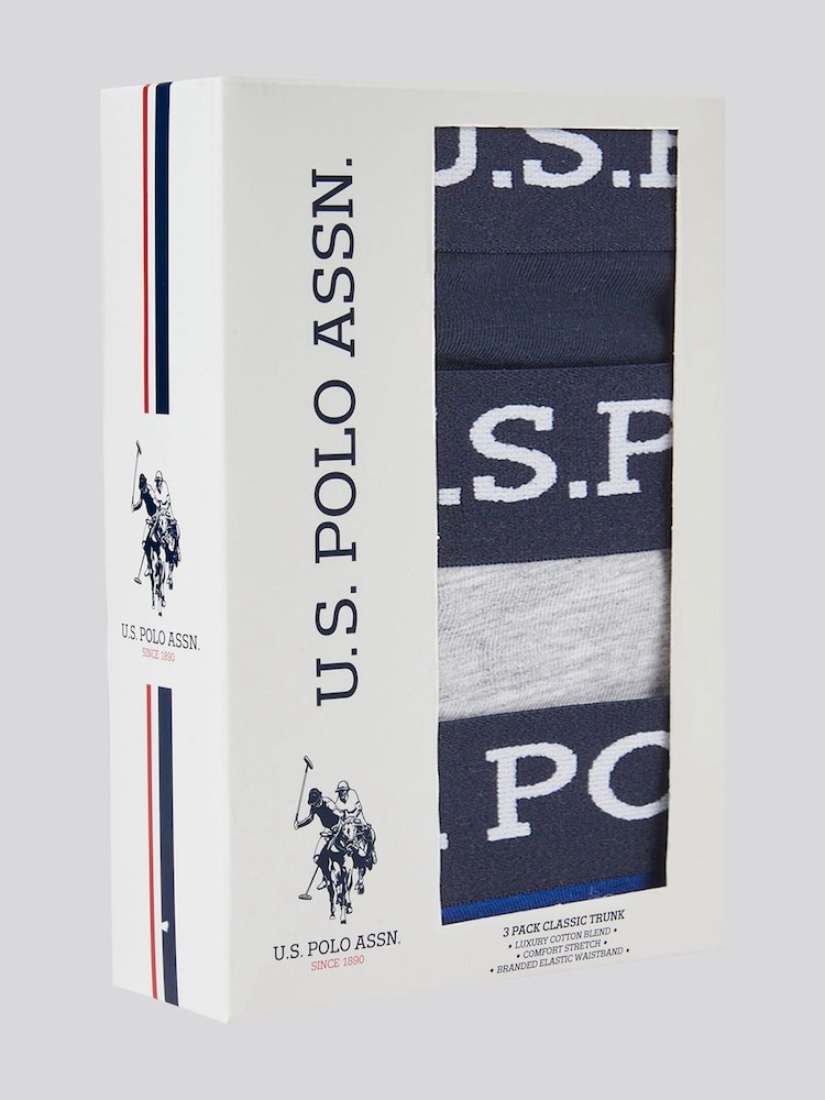 U.S. Polo Assn. Mens 3 Pack Multi Boxer Shorts - Imagen 3 de 3