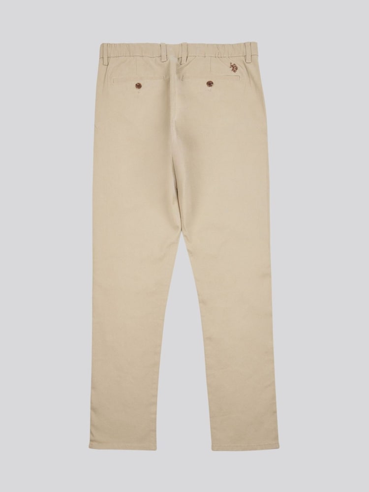 U.S. Polo Assn Natural Mens Comfort Waist Classic Chino Trousers - Image 2 of 4