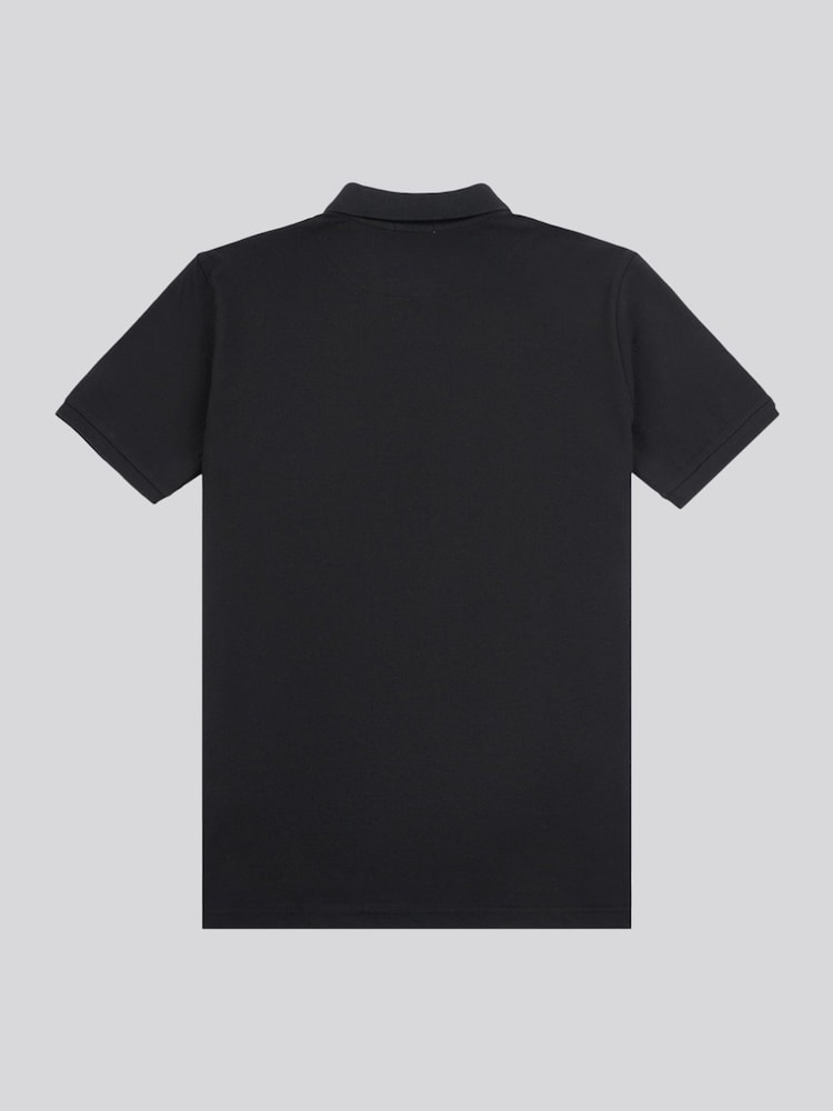 U.S. Polo Assn. Black Large Mens Player Pique Polo Shirt - Image 2 of 4 U.S. Polo Assn. Black Large Mens Player Pique Polo Shirt - Image 2 of 4