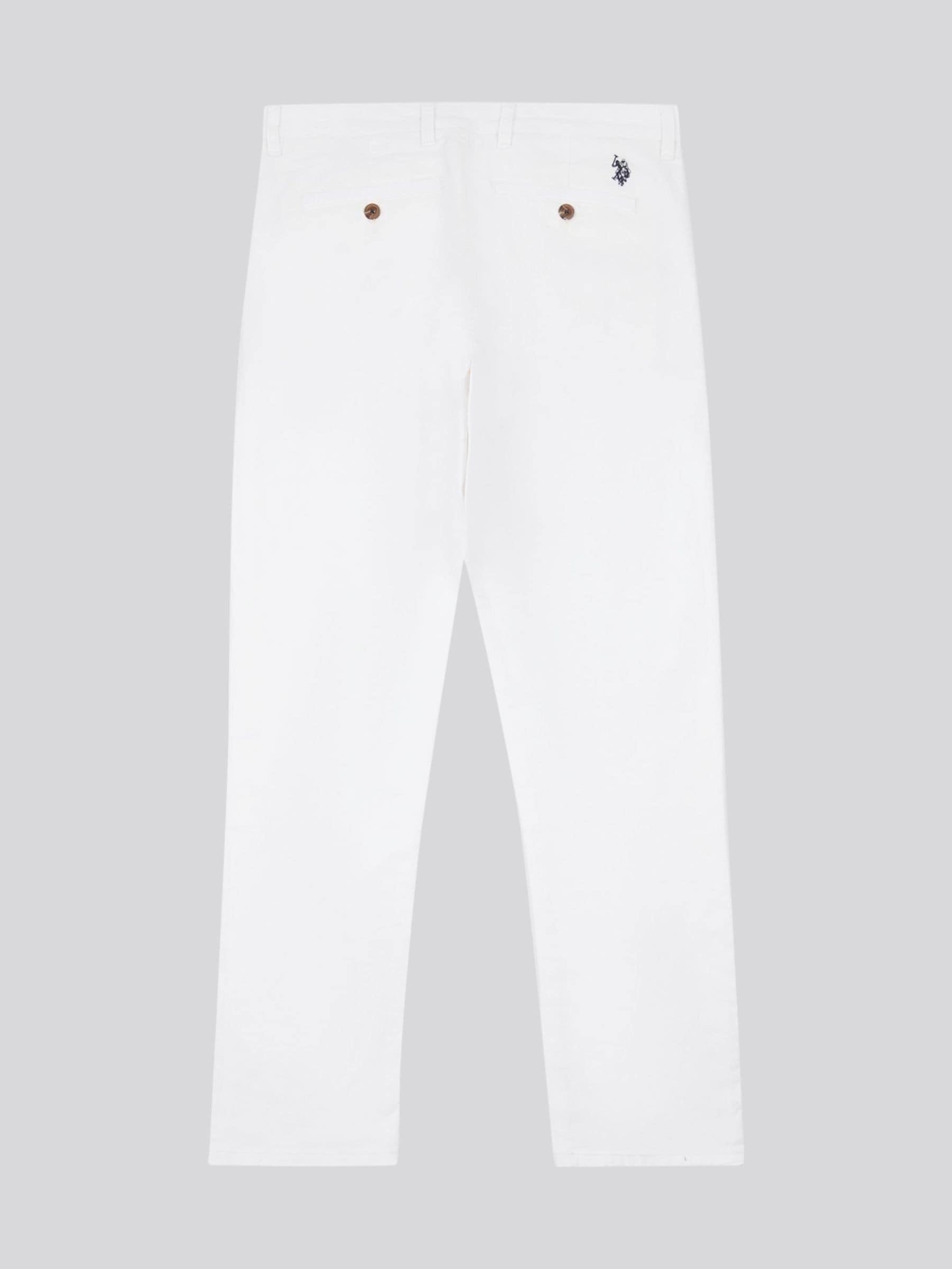Buy U.S. Polo Assn. White Mens Classic Chinos Trousers from Next USA