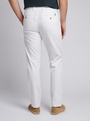 U.S. Polo Assn White Mens Linen Blend Chino Trousers - Image 2 of 9