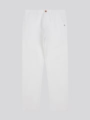 U.S. Polo Assn White Mens Linen Blend Chino Trousers - Image 6 of 9