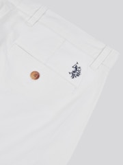 U.S. Polo Assn White Mens Linen Blend Chino Trousers - Image 9 of 9