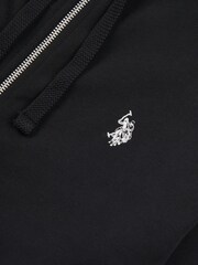 U.S. Polo Assn. Black Mens Double Horsemen Loopback Zip Hoodie - Image 7 of 8