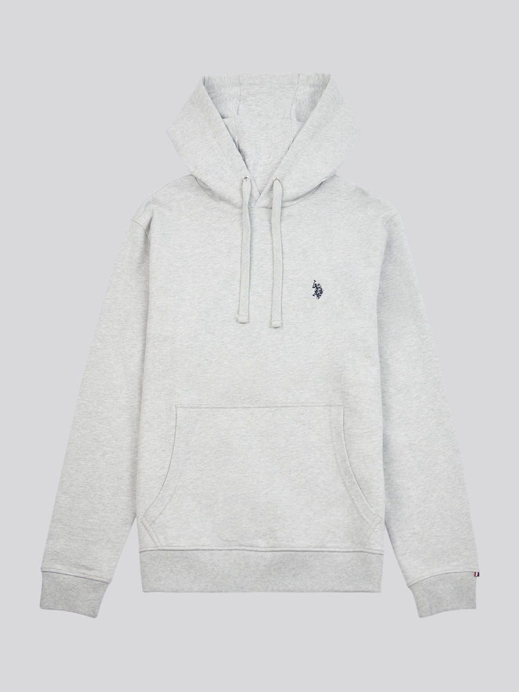 U.S. Polo Assn. Grey Mens Double Horsemen Loopback Hoodie - Image 1 of 4