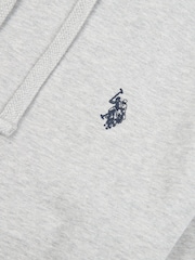 U.S. Polo Assn. Grey Mens Double Horsemen Loopback Hoodie - Image 3 of 4