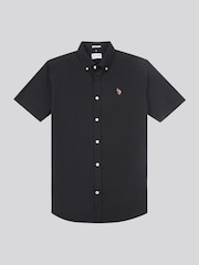 U.S. Polo Assn. Black Mens 100% Cotton Short Sleeve Oxford Shirt - Image 5 of 7