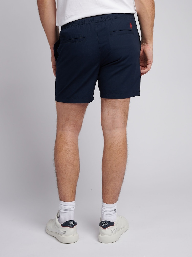 U.S. Polo Assn. Blue Mens Linen Blend Deck Shorts - Image 2 of 9
