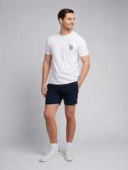U.S. Polo Assn. Blue Mens Linen Blend Deck Shorts - Image 3 of 9