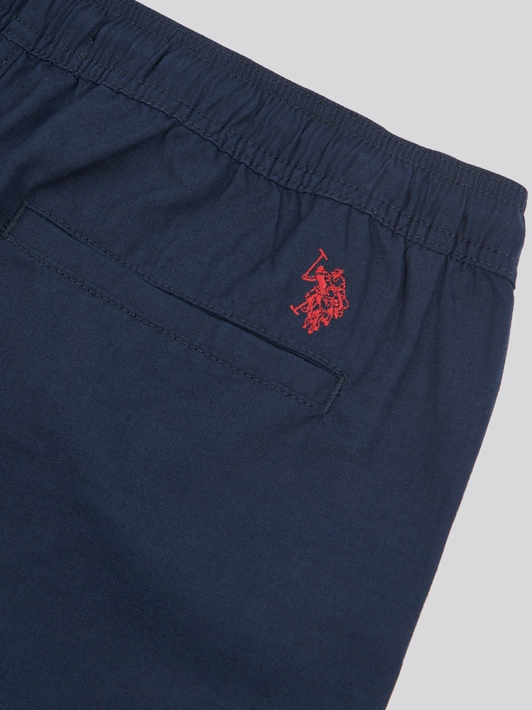 U.S. Polo Assn. Blue Mens Linen Blend Deck Shorts - Image 9 of 9