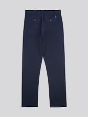 U.S. Polo Assn Blue Mens Comfort Waist Classic Chino Trousers - Image 2 of 4