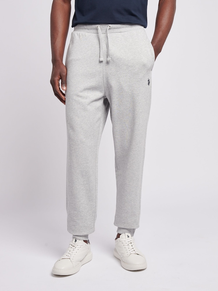 U.S. Polo Assn. Grey Mens Double Horsemen Loopback Joggers - Image 1 of 9 U.S. Polo Assn. Grey Mens Double Horsemen Loopback Joggers - Image 1 of 9