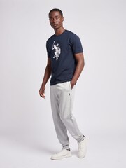 U.S. Polo Assn. Grey Mens Double Horsemen Loopback Joggers - Image 3 of 9