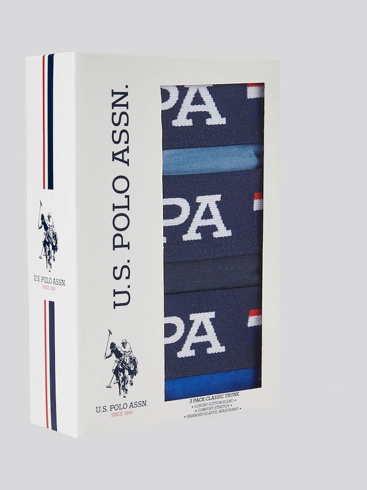 U.S. Polo Assn Mens Branded Stripe Boxer Shorts 3 Pack - Imagen 3 de 3