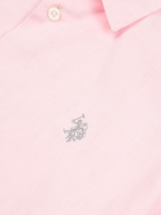 U.S. Polo Assn. Pink Mens Linen Blend Short Sleeve Shirt - Image 7 of 7