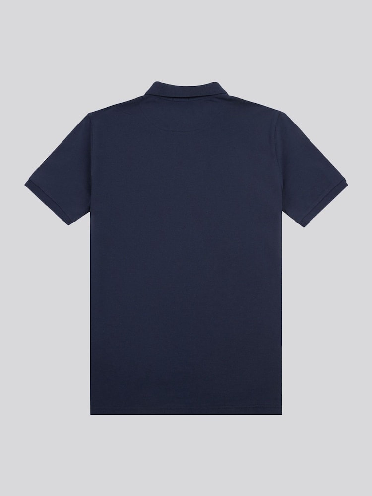 U.S. Polo Assn. Blue Mens Large Player Pique 100% Cotton Polo Shirt - Image 2 of 4