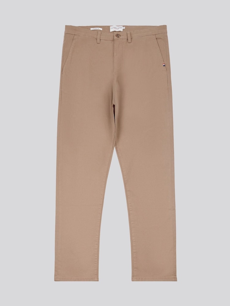 U.S. Polo Assn. Light Natural Mens Classic Chinos Trousers - Image 6 of 9