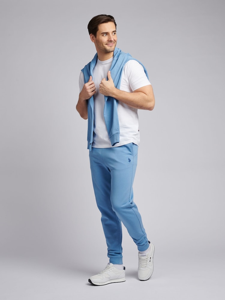 U.S. Polo Assn. Light Blue Mens Double Horsemen Loopback Joggers - Image 3 of 9