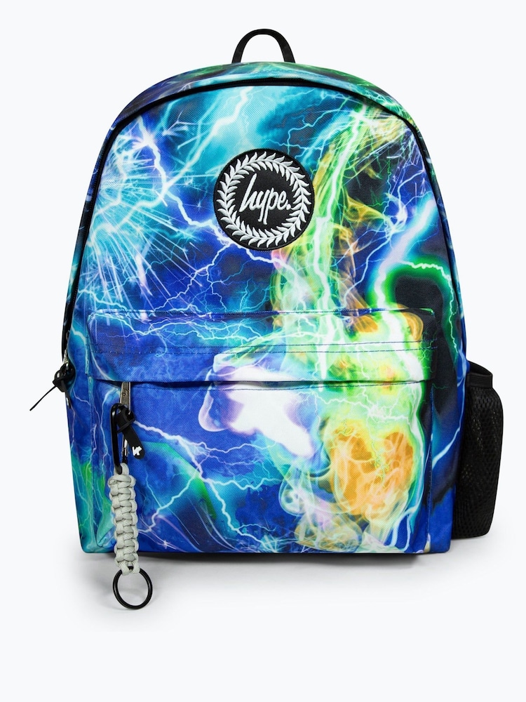 Hype. Boys Blue Iconic Multicolored Lightning Storm Backpack - Image 1 of 5