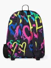 Hype. Girls Graffiti Hearts Iconic Black Backpack - Image 2 of 2