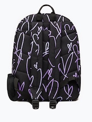 Hype. Girls Purple Glitter Scribble Hearts Iconic Backpack - Image 2 of 5