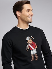 U.S. Polo Assn. Black Mens Chuck Loopback Crew 100% Cotton Sweatshirt - Image 2 of 11