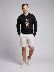 U.S. Polo Assn. Black Mens Chuck Loopback Crew 100% Cotton Sweatshirt - Image 4 of 11