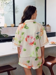 B by Ted Baker Ecru Satin Button Through Shorts Set - Image 2 of 10