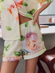 B by Ted Baker Ecru Satin Button Through Shorts Set - Image 3 of 10
