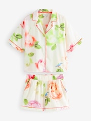 B by Ted Baker Ecru Satin Button Through Shorts Set - Image 5 of 10