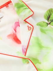 B by Ted Baker Ecru Satin Button Through Shorts Set - Image 9 of 10