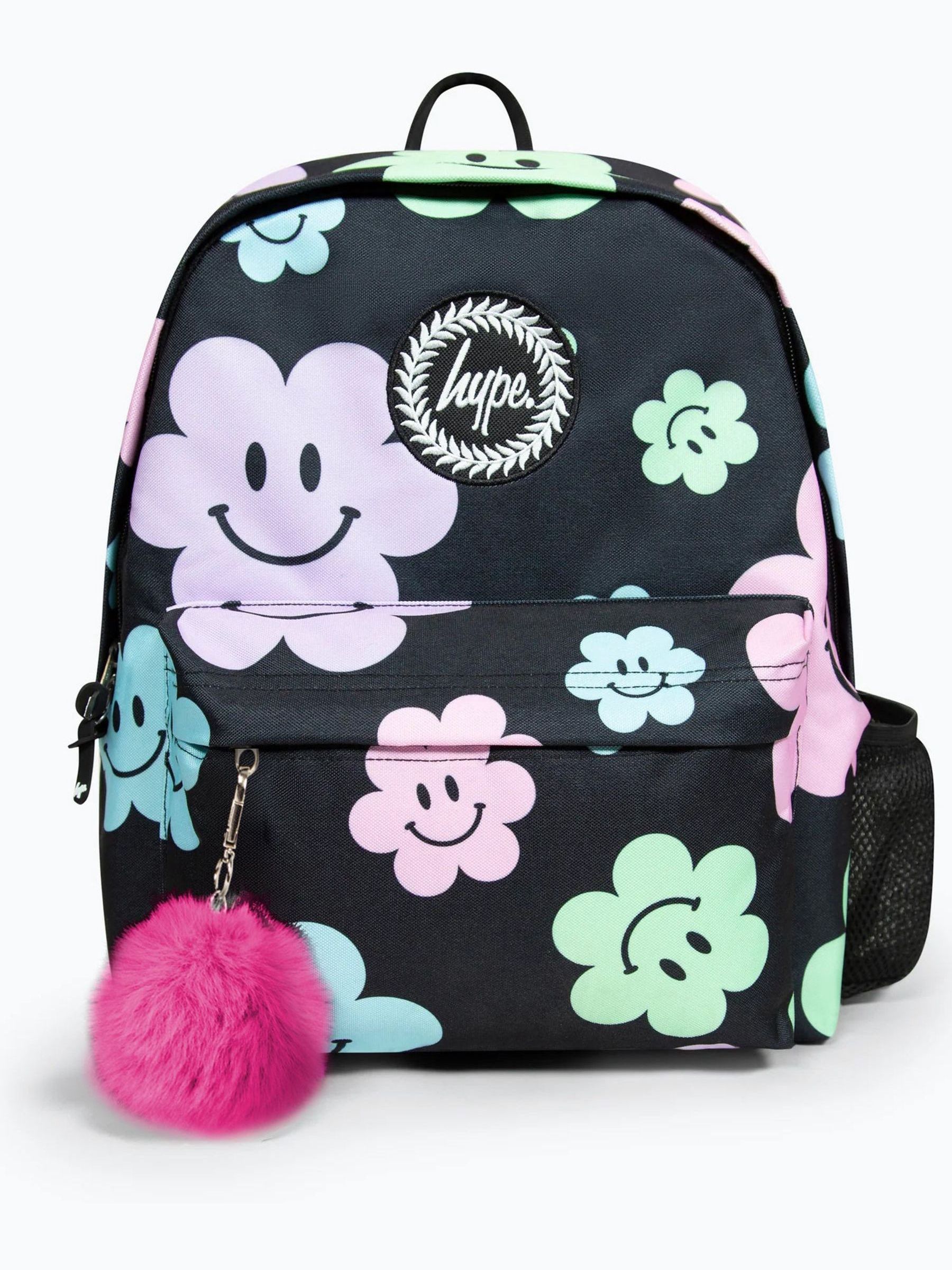Buy Hype. Black Iconic Happy Flower Backpack from Next USA