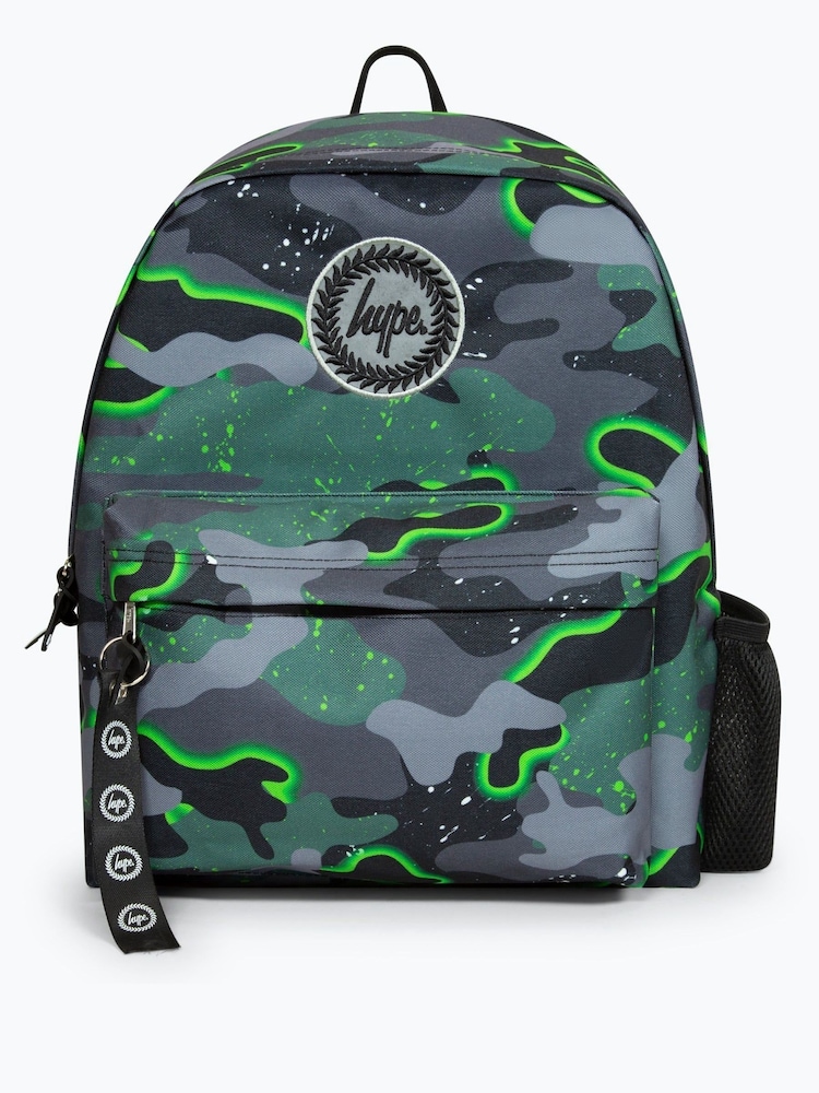 Hype. Boys Green Iconic Glow Camo Backpack - Image 1 of 5