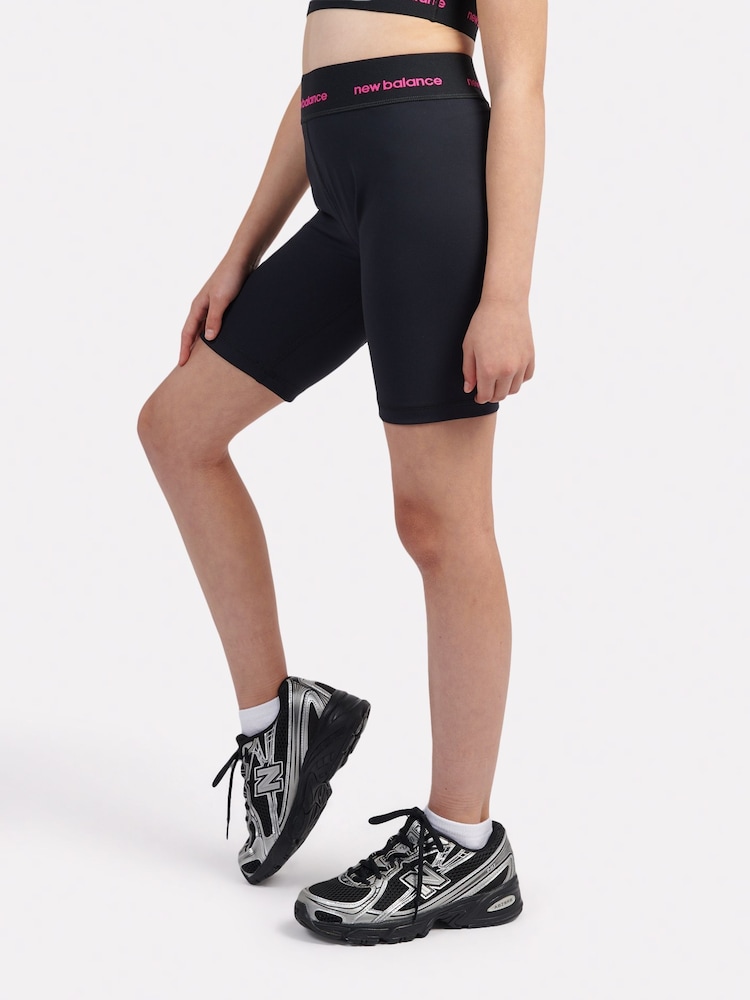 New Balance Black Girls Harmony High Rise Sport Cycle Shorts - Image 2 of 8