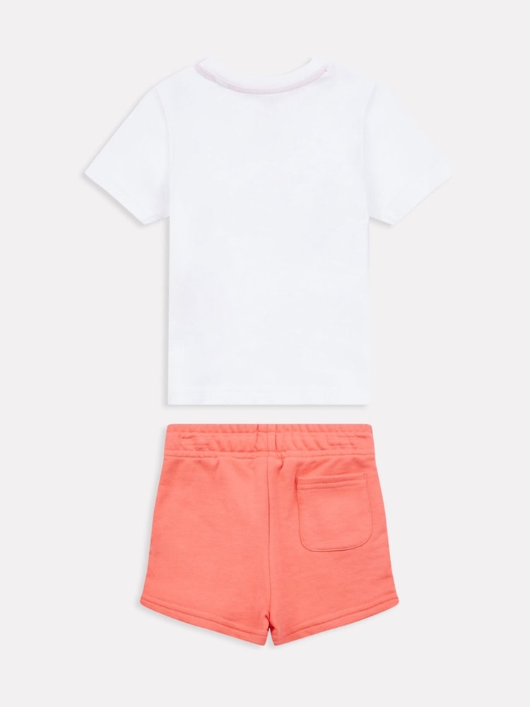 White pink - New Balance Kids Jersey Ringer T-Shirt & Shorts Set - Image 2 of 5