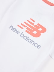 White pink - New Balance Kids Jersey Ringer T-Shirt & Shorts Set - Image 4 of 5
