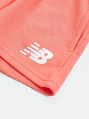 White pink - New Balance Kids Jersey Ringer T-Shirt & Shorts Set - Image 5 of 5