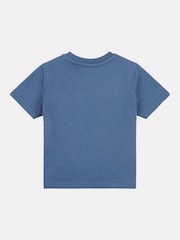Blauw - New Balance Kids Stacked Logo 100% Cotton T-Shirt - Image 2 of 3